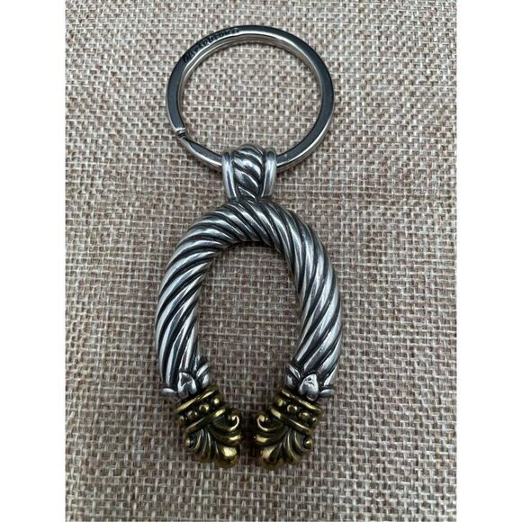 Vintage Brighton Horseshoe Keychain Silver Gold Unisex - Picture 3 of 4